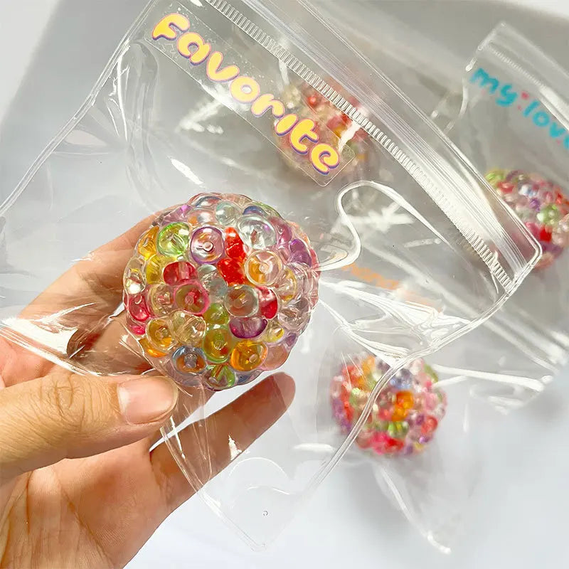 Squishy Balls Ice Beads Stress Relief Toy Super Soft Sensory Fidget Toys for Kids Adults Anxiety Relaxation Squeeze Gift