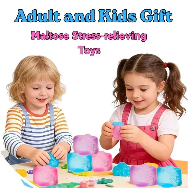 Squishy toys Nee Doh Jellyfish & Cube Squish Toy, Soft Jelly Squeeze Stress Relief Fidget Toy, Sensory NeeDoh for Kids & Adults