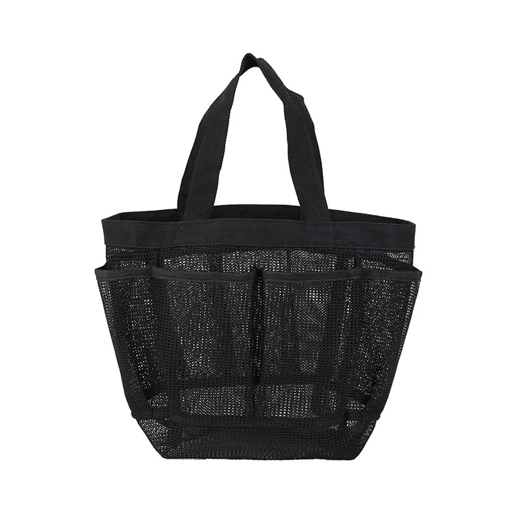 Mesh Shower Caddy Portable Travel Hangable Drawstring Bag Mesh Shower Bag Organizer Quick Dry Tote Bag Bathroom Storage Bag