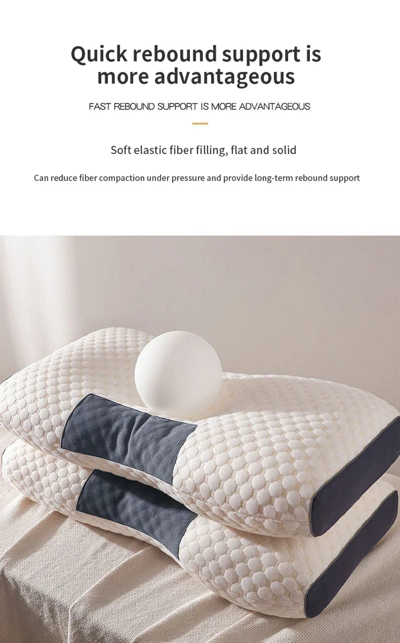 Neck Pillow Help Sleep And Protect The Neck Cervical Orthopedic Household Soybean Fiber SPA Massage Pillow For Sleeping New